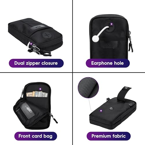 KIWIFOTOS Mini Crossbody Sling Bag for Women Chest Bag Water Resistant Fanny Pack for iphone 16 Pro Max Workout Travelling3