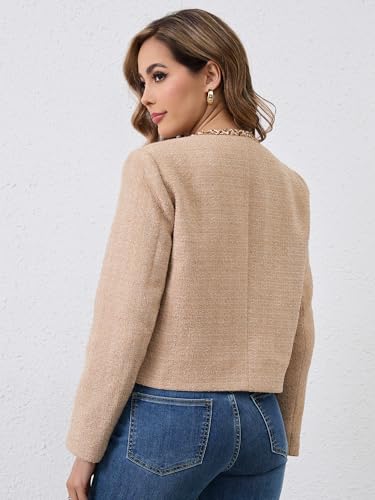 Image of M.Infisavo Cropped Tweed Blazers for Women