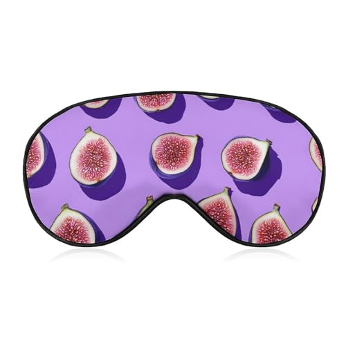 Fruit Pattern Sleep Mask Eye Shade Cover Adjustable Strap for Travel Lunch Break Women Men