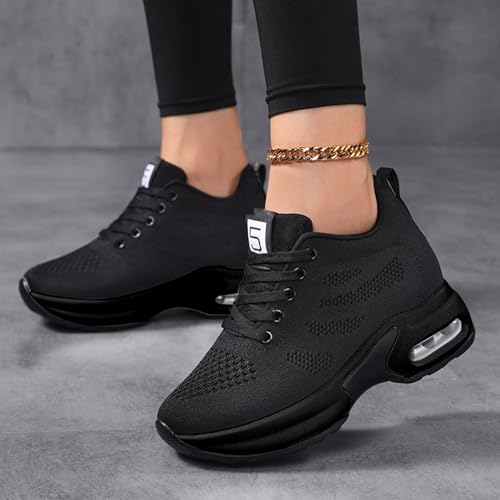 Chunky Sneakers for Women Fashion Platform Casual Running Shoes Comfortable Wedge Walking Sport Arch Support Sneakers Outdoor Mesh Breathable Lightweight Air Cushion Orthotic Shoes3