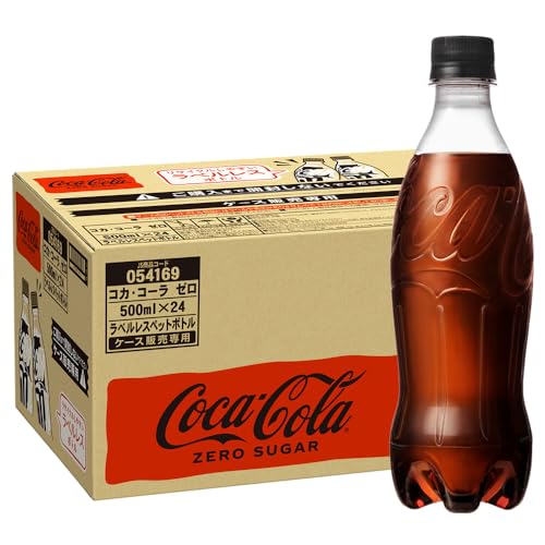 タイムセール商品6 - コカ・コーラゼロ ラベルレス 500mlPET×24本