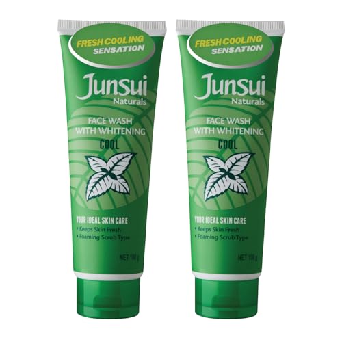 Junsui Naturals Cool Face Wash 100g (Pack of 2) | for Fresh Cooling Sensation | Contains Refreshing Ingredient & Yam Bean extract
