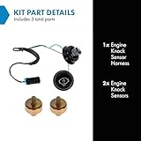 Knock Sensor with Harness Pair Kit Set for Chevy GMC Silverado Sierra Cadillac