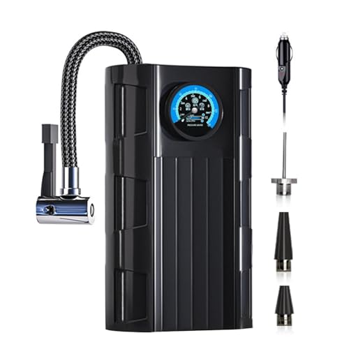 Compresor de aire para coche, bomba inteligente portátil para coche, inflador eléctrico de neumáticos | Inflador de neumáticos de automóvil con cable, inflador eléctrico multifuncional de neumáticos
