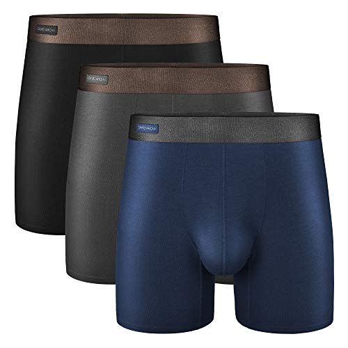 DAVID ARCHY Men's 3 Pack Underwear Ultra Soft Comfy Breathable Bamboo Rayon Basic