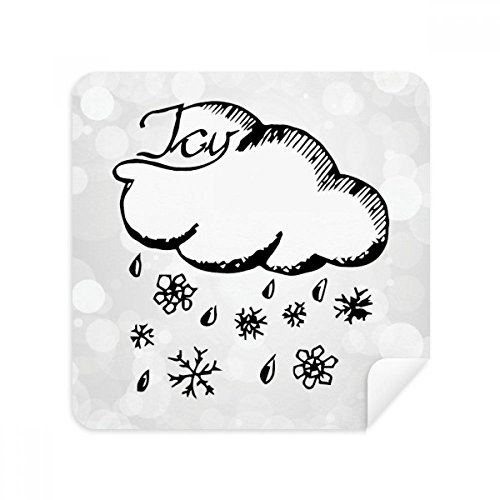 Chiffon de nettoyage motif flocon de neige en daim pour lunettes et écrans 2 pièces