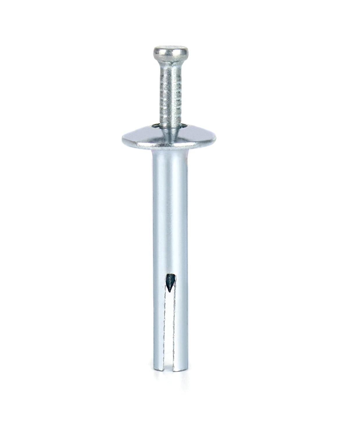 QWORK Hammer Drive Nail-in Anchors 1/4" x 1-1/2" 100 Pack Drive Anchors for Concrete & Brick Preassembled Nail Pin Expansion Anchors for Cabinets Panels Curtains