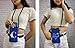 Tainada Neoprene Phone Sleeve Cell Pouch Case Bag w/Personalized Initial (Limited Popular Letters Available) for Women w/Crossbody Strap/Neck Lanyard for Most of Smartphones (Letter C Blue)