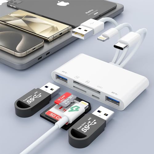 Lecteur de carte SD vers USB C pour MacBook et disque dur externe