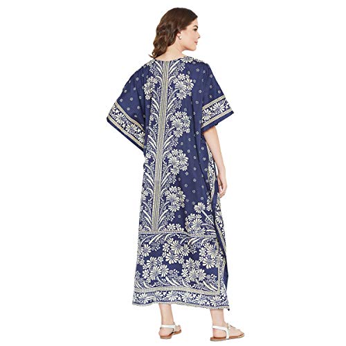 Image of Oussum Women Polyester Casual Long Plus Size Beach Caftan Cover Up Maxi Dress 1X-3X Summer Kaftan Dresses for Women