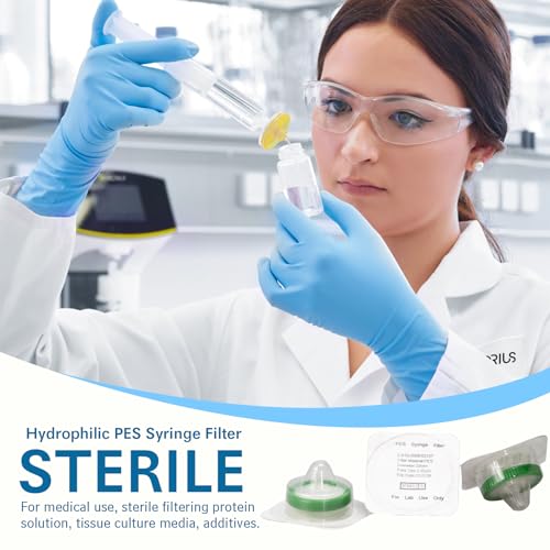 Image of Sterilized Syringe Filter PES 20 Pack, 0.45 um Pore Size, 33 mm Membrane Diameter, Hydrophilic Filtration Sterile Packed Individually