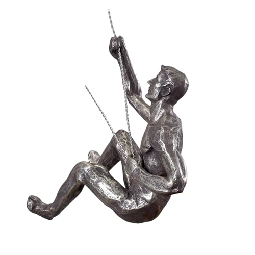 Meilleur cadeau déco Ruwshuuk Klettermann art mural moderne en résine