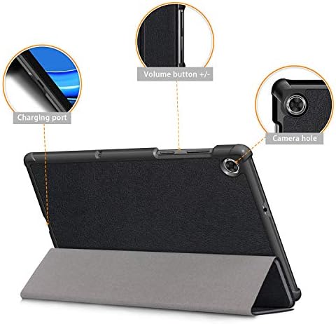TOPCASE for Lenovo Tab M10 HD (2nd Gen) Case 10.1 Inch 2020 (Model: TB-X306F TB-X306X), Slim Folio Protective Stand Smart Cover,Black