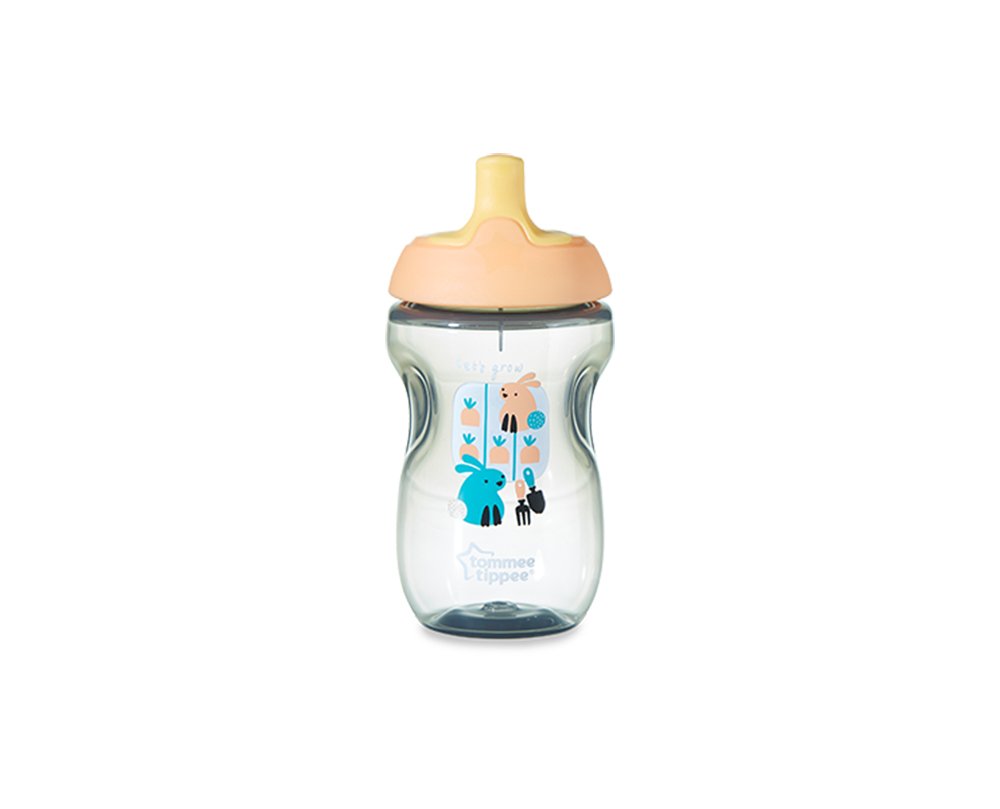 Tommee Tippee Active Sports Cup Bottles 12months+ for Kids on the GO  Easy-?Grip Sides and Non?-Spill Spout 300ml (Orange) by Tommee Tippee