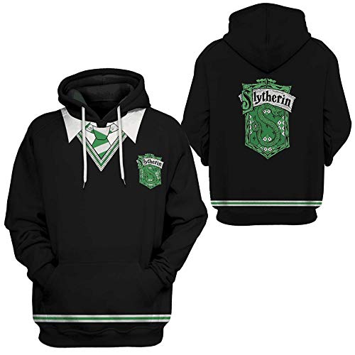 Sudadera con Capucha Harry Slytherin Gryffindor Ravenclaw Hufflepuff Slytherin Cosplay Jersey a...