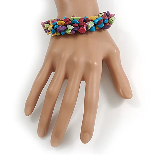 Juego de collar pulsera y pendientes de aro de piedra semipreciosa de 56 cm de largo 4