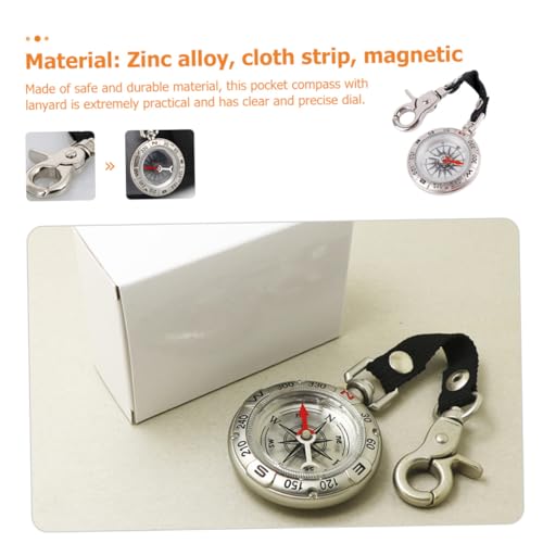 Brújula de bolsillo retro DOITOOL portátil para senderismo miniatura 6