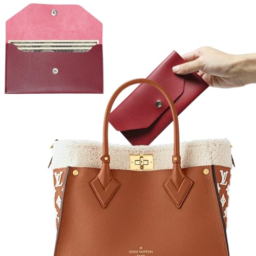 4 Pieces Cash Envelope Wallet Faux Leather Money Stuffing Wallets Organizer Envelope Wallet Retro Clutch Wallets for Men Women Cash Check Billing(Black, Pink, Brown, Red)3