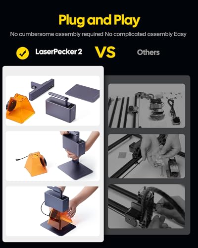 LaserPecker 2 Laser Engraver with Roller & Powerbank, Handheld High Precision High Speed Laser Engraving Machine for Wood Metal Leather Acylic Craft Engraving (Deluxe)