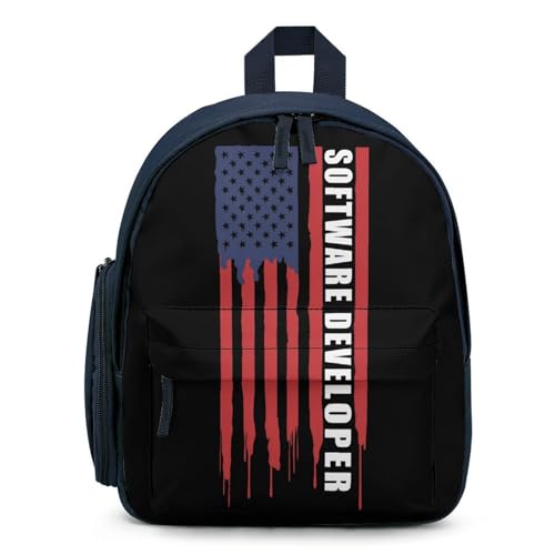 U.S.A. Software Developer Mini Backpack Blue