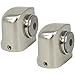 Produktbild com-four® 2X Türfeststeller aus satiniertem Edelstahl, Bodentürstopper mit Magnet, 4,5 x 3 x 3,7 cm (Edelstahl satiniert - 02 Stück)