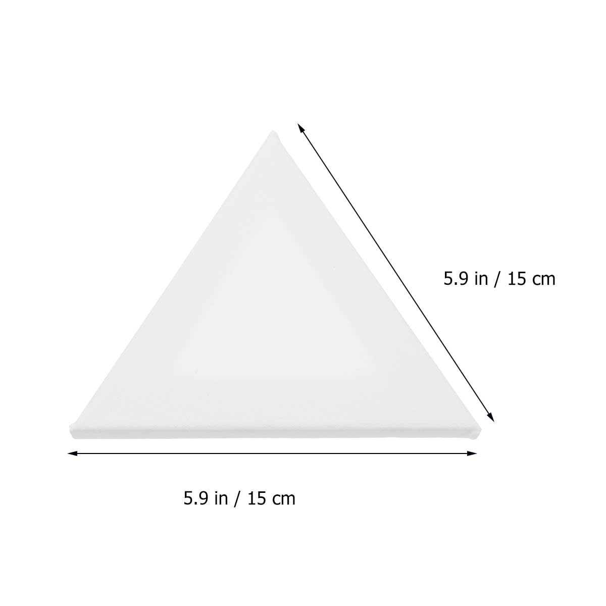 KALLORY 6PCS Oil Painting Panel Triangle Canvas Board Blank Canvas Board Mini Painting Board Small Canvases for Painting Watercolor Canvas Panel Cotton Painting Board White