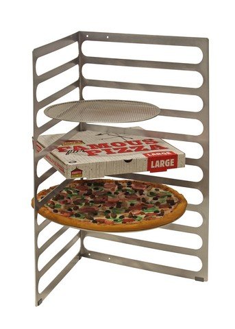Prairie View TPZ2010 10 Pan Wall Mount Table Top Pizza Rack - 33.88 x 20.75 x 14.75 in.
