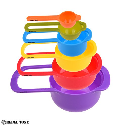 Measuring Cups And Spoons - Set Of 6 - That Can Be Nested To Save Space - Easy To Clean, Dishwasher Safe - Durable2 Cup,1 Cup.) #TOP5