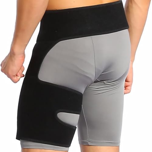 Faja deportiva de protección para cadera y muslo BESPORTBLE negro miniatura 6