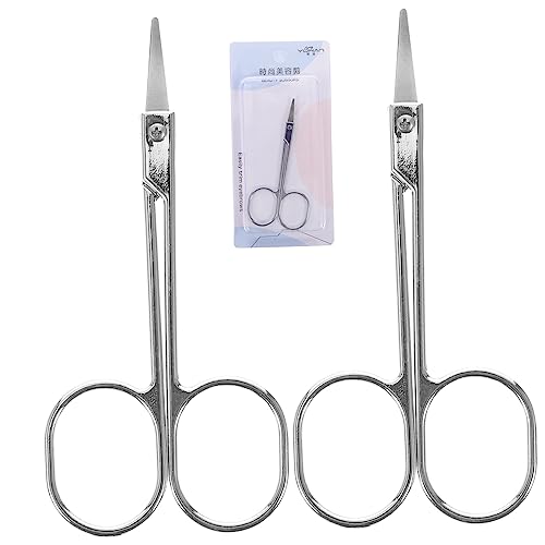 Healvian 6 Pièces Ciseaux à Sourcils Acier Inoxydable Lot Ciseaux de Modelage Coupe Outil de Beauté Pratique et Durable