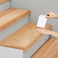 SMILOOL Clear Non Slip Stair Treads for Wooden Steps Indoor, 4" x 40" 5 Pack, Pre-Cut Anti Slip Stair Strips for Wood Stairs, Waterproof Grip Tape for Kids Elders and Pets, Transparent