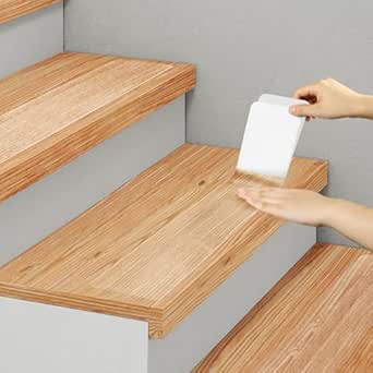 SMILOOL Clear Non-Slip Treads for Wooden Steps - 5 Pack, 4" x 24" Pre-Cut Anti-Slip Strips, Waterproof, Transparent Grip Tape for Indoor Use