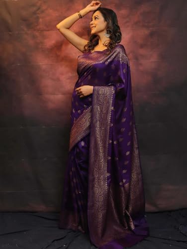 Image of Avantika Fashion Women's Kanjivaram Soft Silk Banarasi Sarees With Blouse Piece