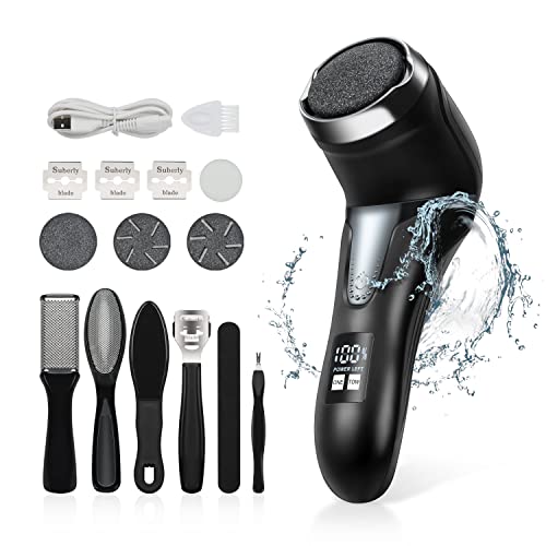 Electric Feet Callus Remover with Vacuum Rechargeable Waterproof Pedicure Foot File Professional Pedicure Kit Callus Removers feet Tool, Foot Care for Women Men Hard Cracked Dead Skin(Black) Electric Feet Callus Remover with Vacuum Rechargeable Waterproof Pedicure Foot File Professional Pedicure Kit Callus Removers feet Tool, Foot Care for Women Men Hard Cracked Dead Skin(Black)