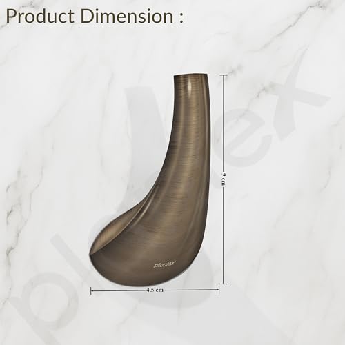 Image of Plantex Smero Pure Brass Made Hooks for Hanging Clothes and Towel in Bathroom /Robe Hook /Hanger for Living Room - Contrive (Rich Antique)