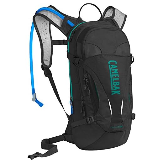 CamelBak Mujer L.U.X.E. Hydration Pack – Mochila de hidratación, Multicolor (Black/Columbia Jade), 100 oz