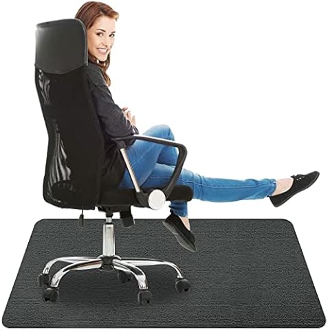 Office Chair Mat | 1/6" Thick 55" x 35.4" Self-adhesive Office Floor Protector | Non-slip Chair Mat for Hardwood Floor Computer Desk Mat | Office Chair Floor Protector for Rolling Chair Cover