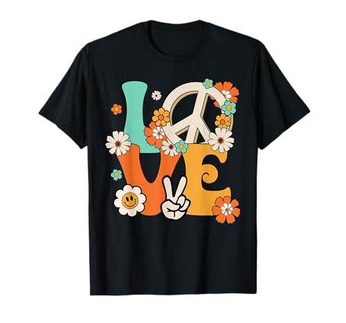 Peace Sign Love Chemise Style Hippie années 60 et 70 T-Shirt