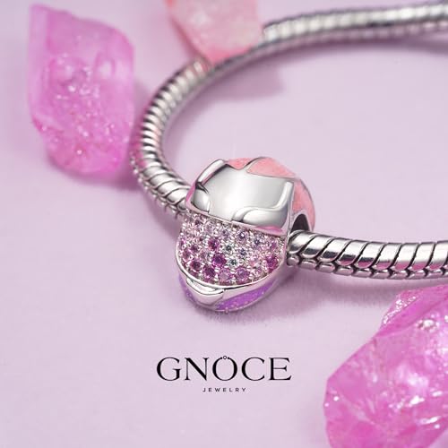 Image of GNOCE Witch Cauldron Pendant Charm,S925 Sterling Silver with Ruby Gemstones Dangle Charms Bead For Bracelets /Necklace Jewelry Gift For Women Girls Wife Daughter