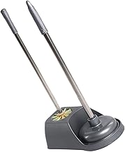 DOITOOL Conjunto de desentupidor de vaso sanitário e desentupidor de vaso sanitário e escova de tigela para banheiro e desentupidor com suporte de desentupidor de vaso sanitário para banheiro com suporte escova de tigela combo