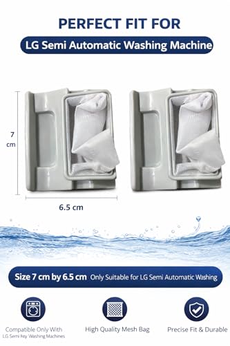 Image of SANAVYA Semi Washing Machine Filter Lint Filter Compatible for LG Washing Machine Filter Pack of 2 inchlg semi Automatic Washing Machine Filter inch | Dust Filter |Net (7 cm x 6.5 cm)