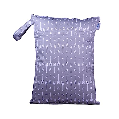 Image of Chic Buddy Waterproof Wet Bag, Washable, Reusable for Travel, Beach, Pool, Stroller, Diapers, Dirty Gym Clothes, Wet Swimsuits, Toiletries (Chevron, Wet Bag /Dry Bag)