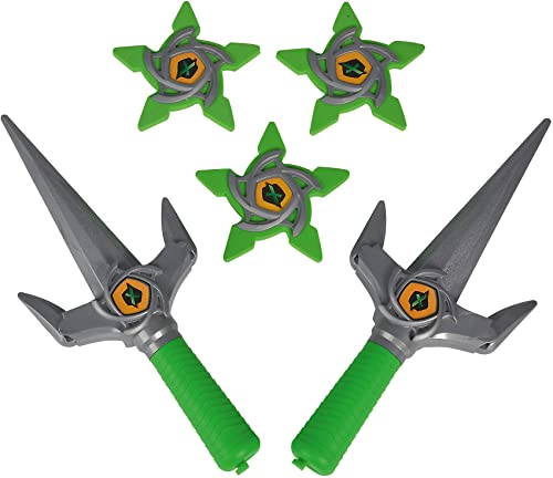 Simba Next Ninja 108042239 – Cuchillo para unir con Tres Estrellas lanzadoras, 2 Cuchillos con Mech. Función y para Encajar, 3 Estrellas lanzadoras, a Partir de 3 años