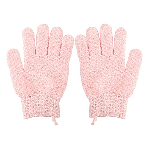 Exfoliating Bath Gloves for Shower,Body Scrubber Scrubbing Glove Bath Mitts Scrubs for Shower Pink Exfoliating Bath Gloves for Shower,Body Scrubber Scrubbing Glove Bath Mitts Scrubs for Shower Pink