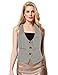 GRACE KARIN Womens Steampunk Plaid Waistcoat Vest Button down Work Vest(S, Plaid Coffee)