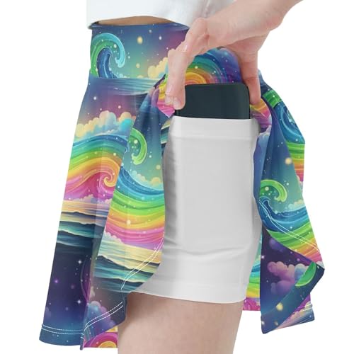 Girls Athletic Skirt Golf Tennis Skorts Running Sports Casual Workout Short Skirt with Pockets for 3-12Y2