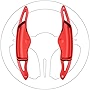 Great-luck Aluminum Steering Wheel Paddle Shifter Extensions Covers Interior Accessories 2Pcs/Set(red) for Hyundai Tucson 2022 2023 Sonata 2020 2021 2022 Santa Cruz 2022 2023