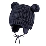 Photo Gallery mayoii cappello invernale per bambini, con paraorecchie, morbido berretto lavorato a maglia con orecchie da orso, foderato in cotone, caldo berretto per autunno e inverno, blu, l Photo Gallery mayoii cappello invernale per bambini, con paraorecchie, morbido berretto lavorato a maglia con orecchie da orso, foderato in cotone, caldo berretto per autunno e inverno, blu, l