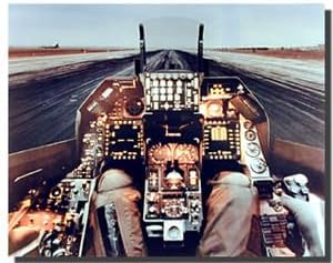F-16 - Póster de pared para cubierta de vuelo de cabina (16 x 20 pulgadas)