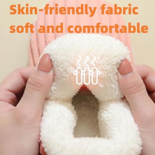 Women Men Ankle Slipper Booties, Cozy Stylish Slipper, Winter Fuzzy Warm Thick-Soled Plush House Cloud Slides3